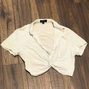 Button Down Crop Top